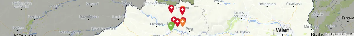 Kartenansicht für Apotheken-Notdienste in der Nähe von Hirschbach im Mühlkreis (Freistadt, Oberösterreich)